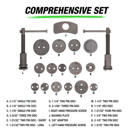 OEMTOOLS 27113 18-Piece Disc Caliper Set Additional Image 1