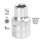 OEMTOOLS 22282 3/8 Inch Drive 6 Pt. Socket (8 mm) Additional Image 1