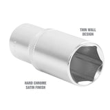 OEMTOOLS 22454 1/2 Inch Drive 6 Pt. Deep Wall Socket (24 mm) Additional Image 2