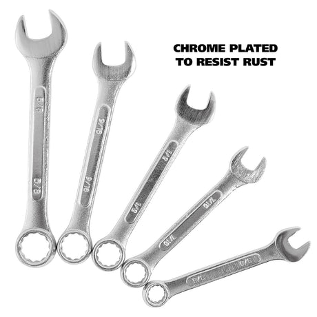 GreatNeck COW5C SAE Combination Wrench Set (5-Piece) Additional Image 2