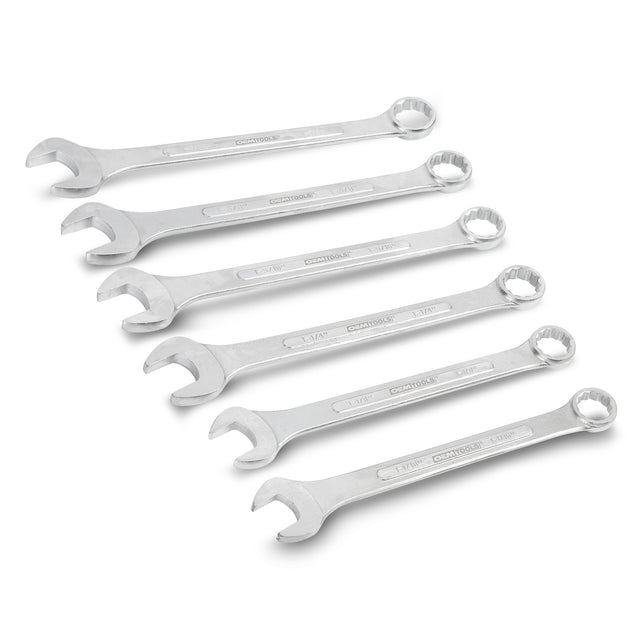 OEMTOOLS 22100 6 Piece SAE Jumbo Combination Wrench Set (1-1/16in. – 1-7/16in.) Main Image
