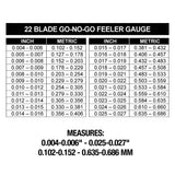 OEMTOOLS 25024 22 Blade Go-No-Go Feeler Gauge Additional Image 5