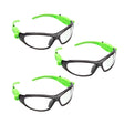 OEMTOOLS 26017PK3 Black and Green LED Safety Glasses (3 Pack) Main Image
