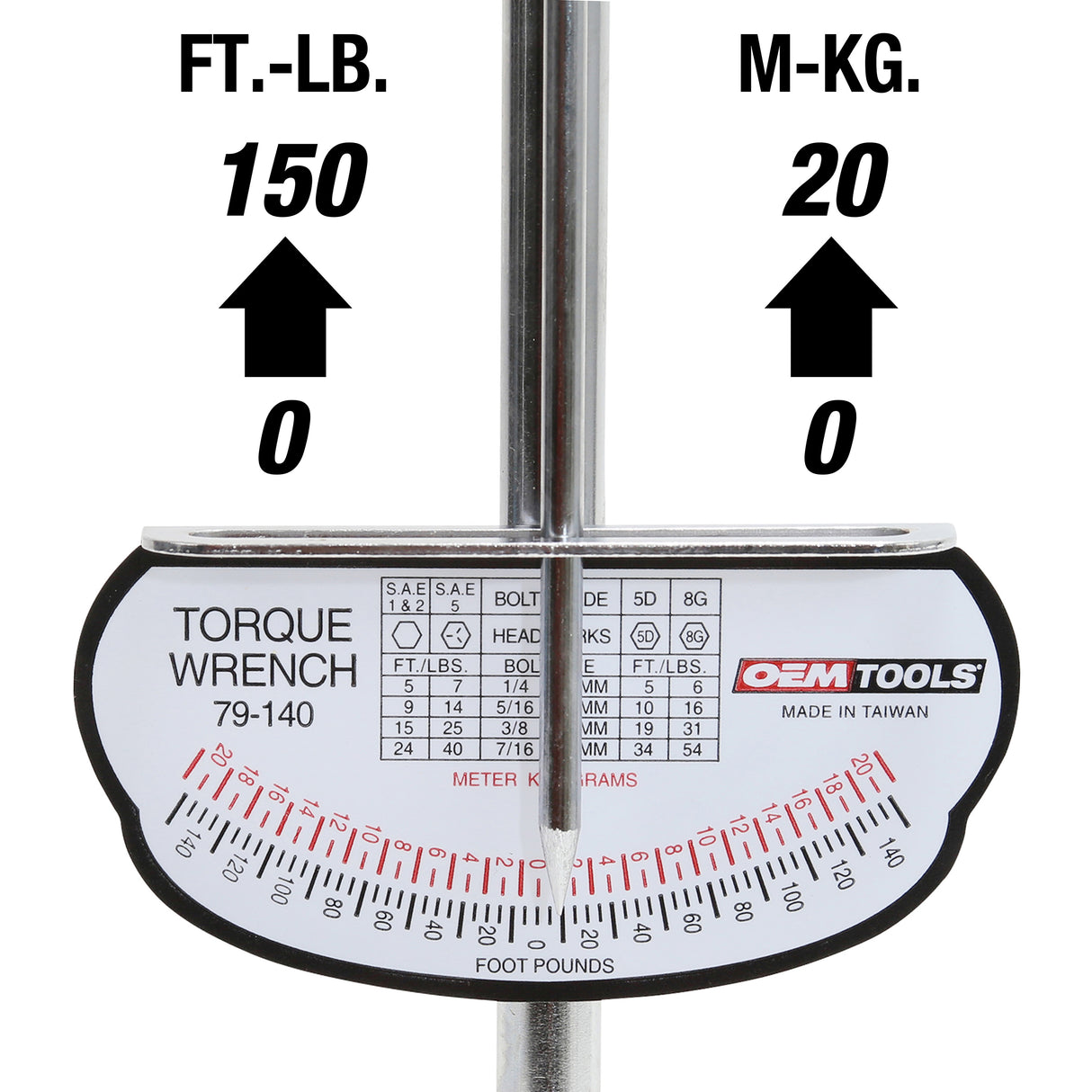 OEMTOOLS 79-140 1/2in. Drive Torque Wrench Additional Image 3