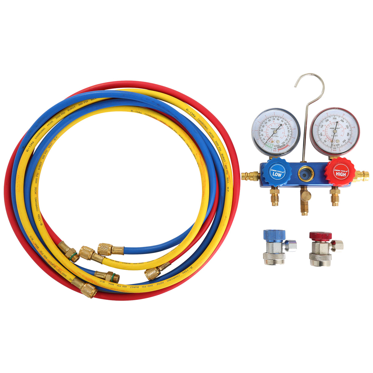 OEMTOOLS 24527 R134a Extruded Aluminum A/C Manifold Gauge and Hose Set Additional Image 6