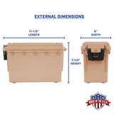 Sheffield 12627 Field Box- Tan, Made in the U.S.A. Additional Image 1