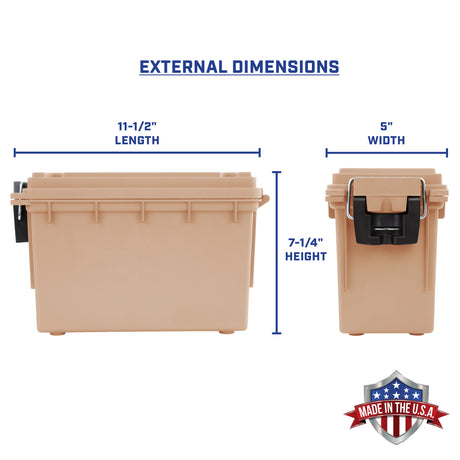 Sheffield 12627 Field Box- Tan, Made in the U.S.A. Additional Image 1
