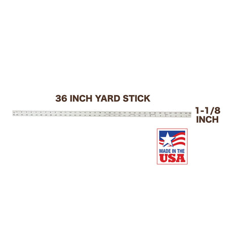 Mayes 10331 36 Inch x 1-1/8 Inch Heavy Duty Aluminum Yardstick Additional Image 1