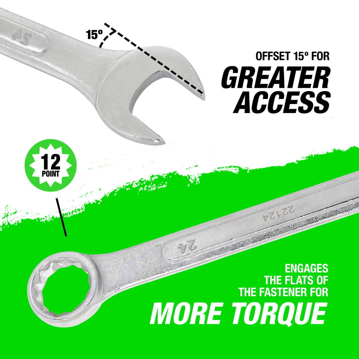 OEMTOOLS 22124 24 mm Jumbo Combination Wrench Additional Image 3