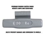 OEMTOOLS 23280 30 gm. EN Style Steel Wheel Weight- 1 Box of 25 Additional Image 3