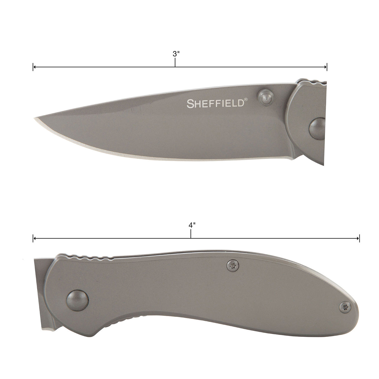 Sheffield 12169 Berda Steel 3in. Drop Point Assisted Opening Knife Additional Image 1