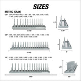 OEMTOOLS 22413 6 Piece SAE and Metric Socket Tray Set (Red and Gray) Additional Image 3