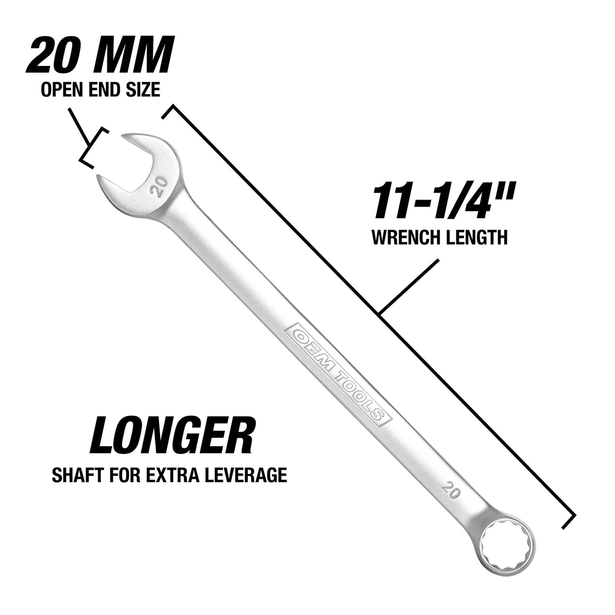OEMTOOLS 22023 20 mm Combination Wrench (Metric) Additional Image 2