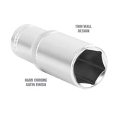 OEMTOOLS 22425 1/2 Inch Drive 6 Pt. Deep Wall Socket (13/16 Inch) Additional Image 2