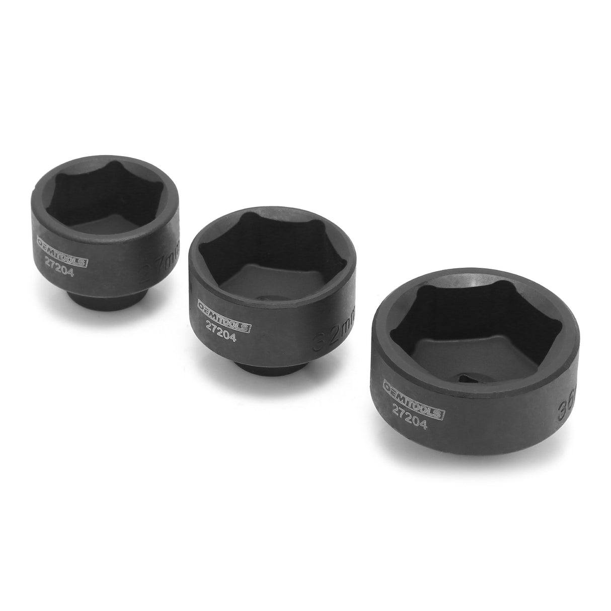 OEMTOOLS 27204 3 Piece Oil Cap Filter Socket Set (27 mm, 32 mm, and 36 mm) Additional Image 6