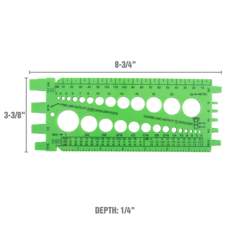 OEMTOOLS 26691 Nut Bolt Thread Gauge Additional Image 1