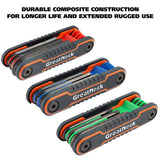 GreatNeck 74206 3-Piece Folding Hex Key Set- Metric, SAE, Torx Additional Image 4