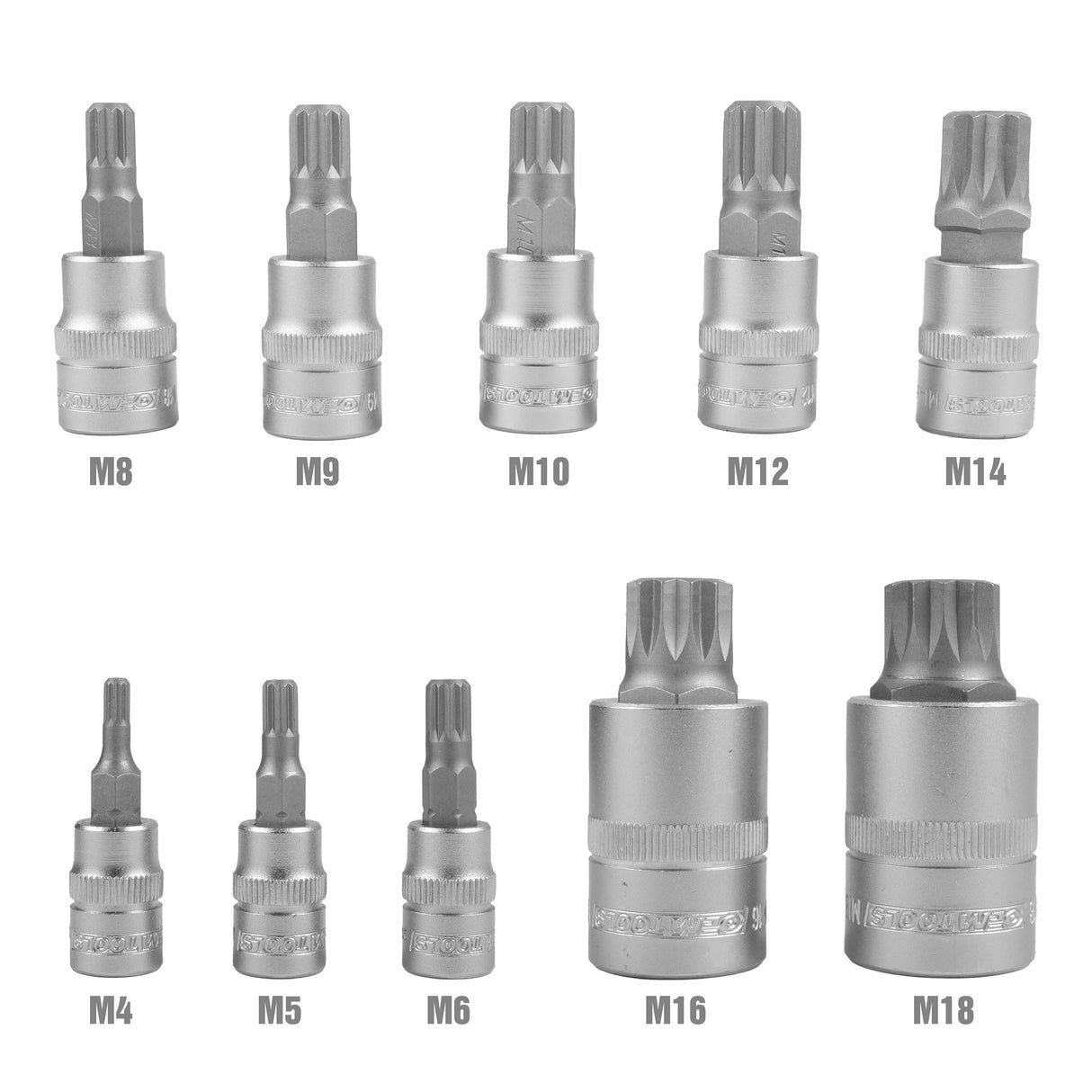 OEMTOOLS 22711 10 Piece Long Triple Square Bit Socket Set Additional Image 3