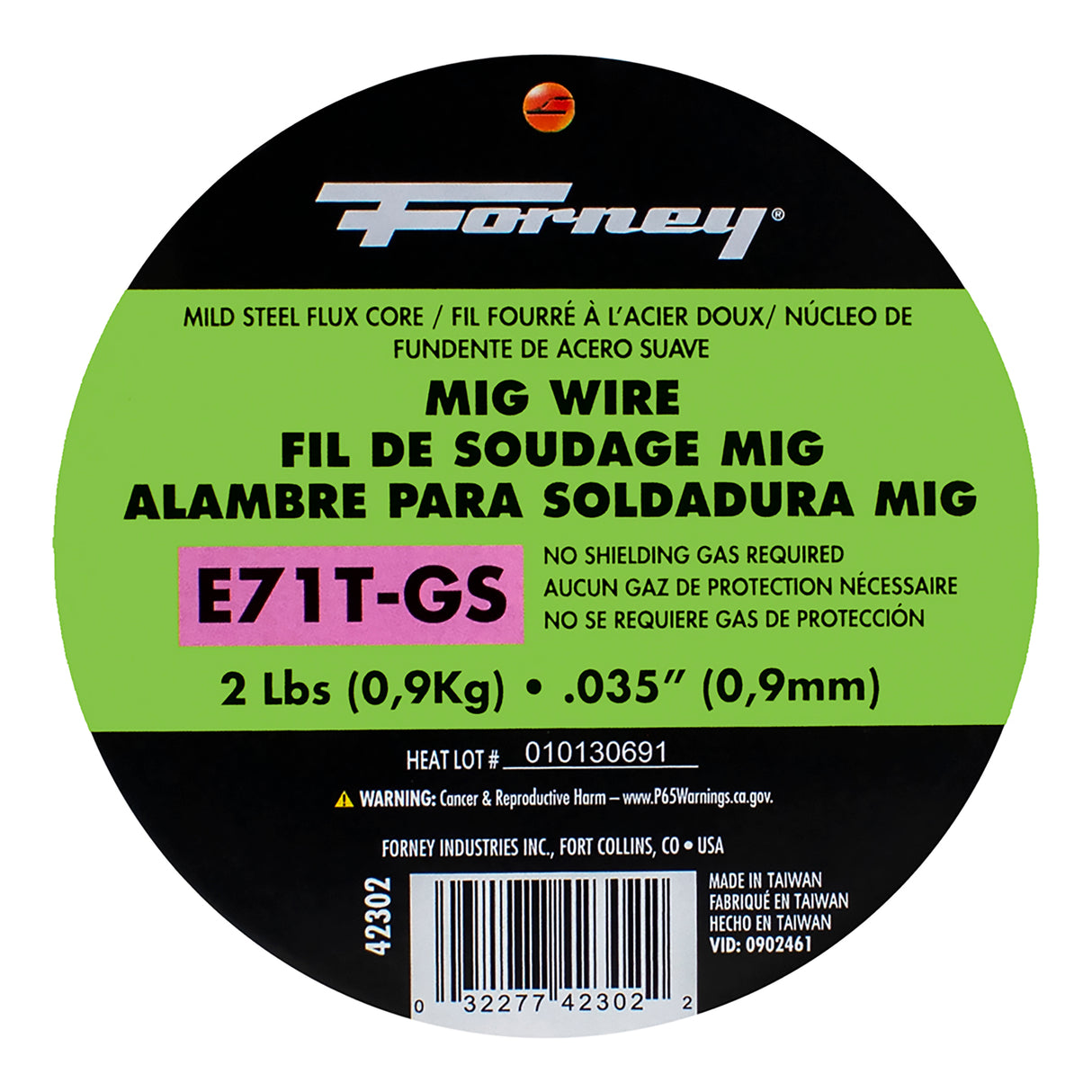 Forney Industries 42302 E71T-GS Flux-Core Welding Wire .035in 2 Lb. Additional Image 2