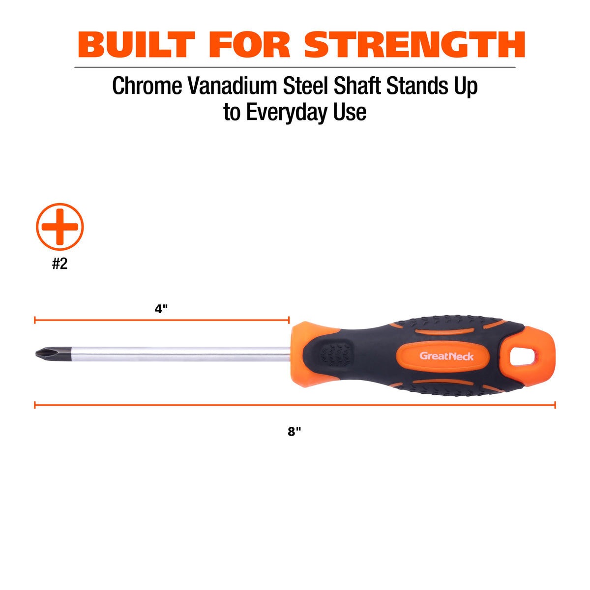 GreatNeck 21830 #2 x 4in. Phillips Screwdriver Additional Image 4