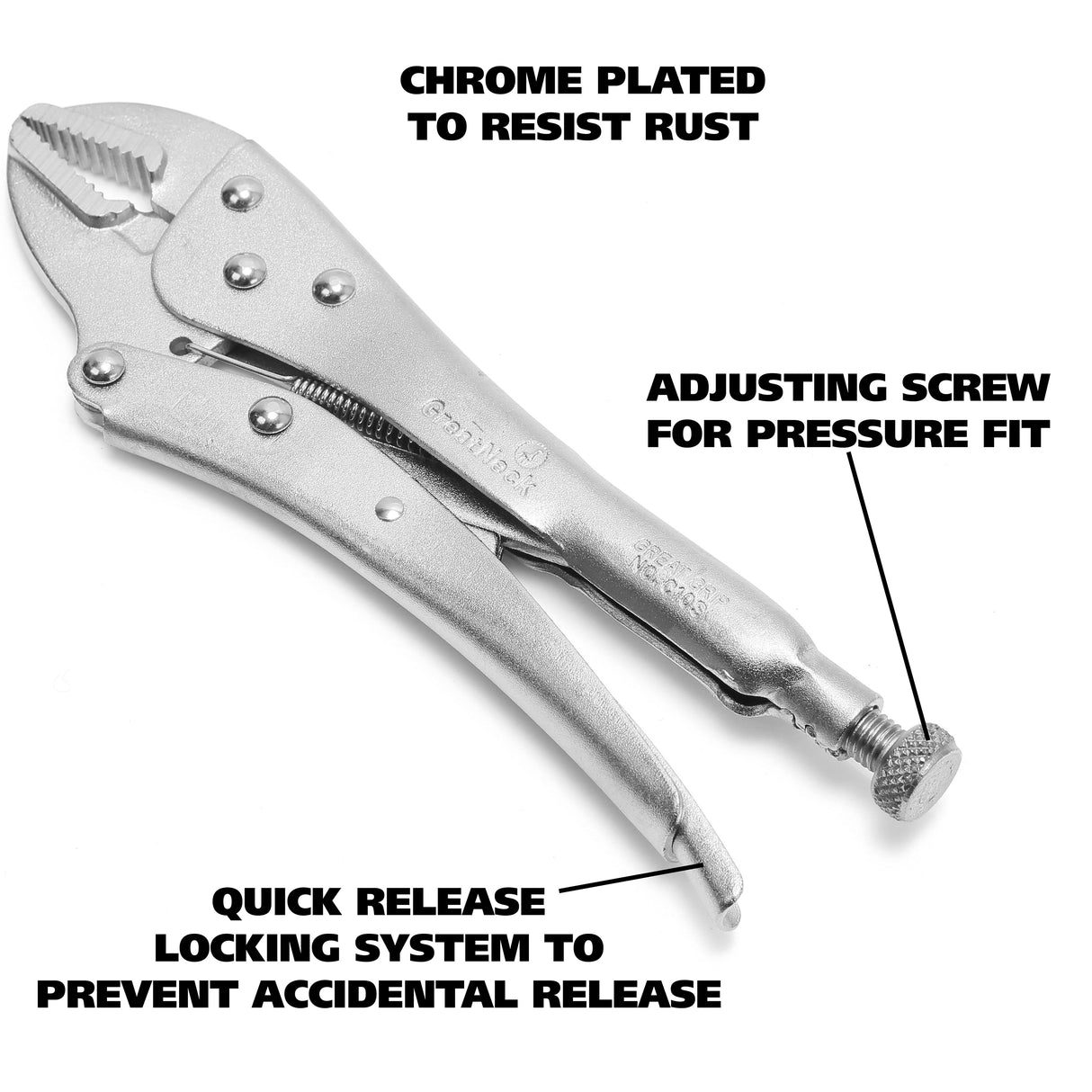 GreatNeck C10S Straight Jaw Locking Pliers (10 Inch) Additional Image 4