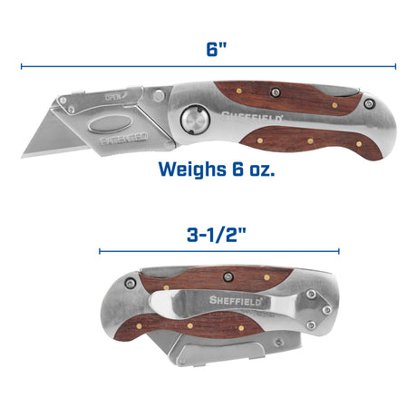 Sheffield 12122 Premium Folding Lock Back® Utility Knife Additional Image 6