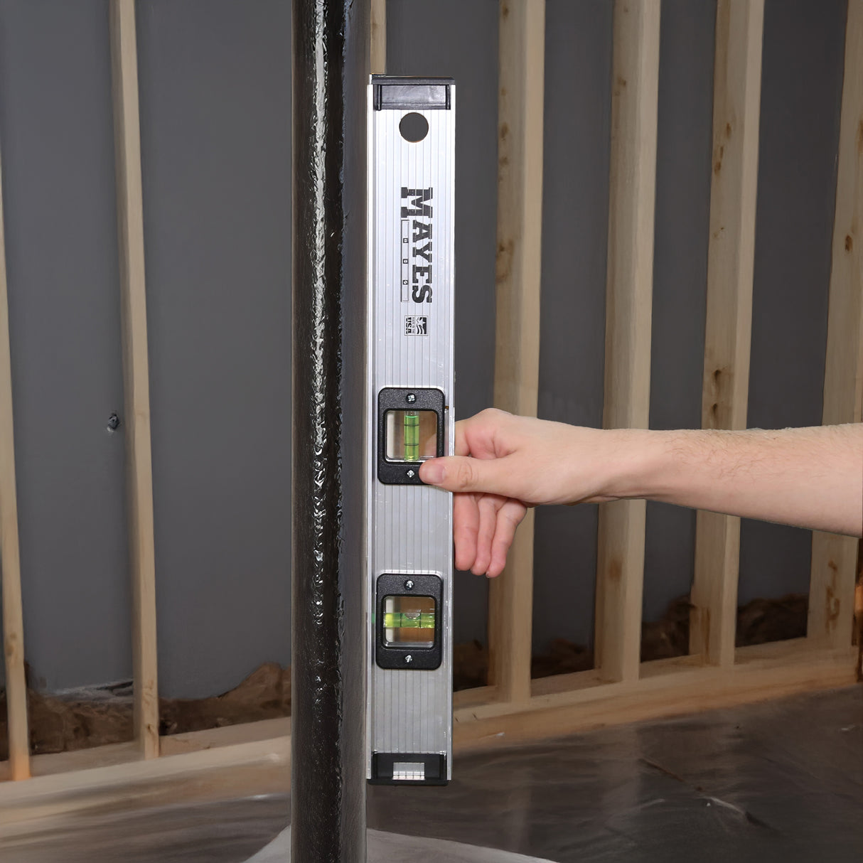 Mayes 10110 Aluminum I-Beam Level (18 Inch) Additional Image 9