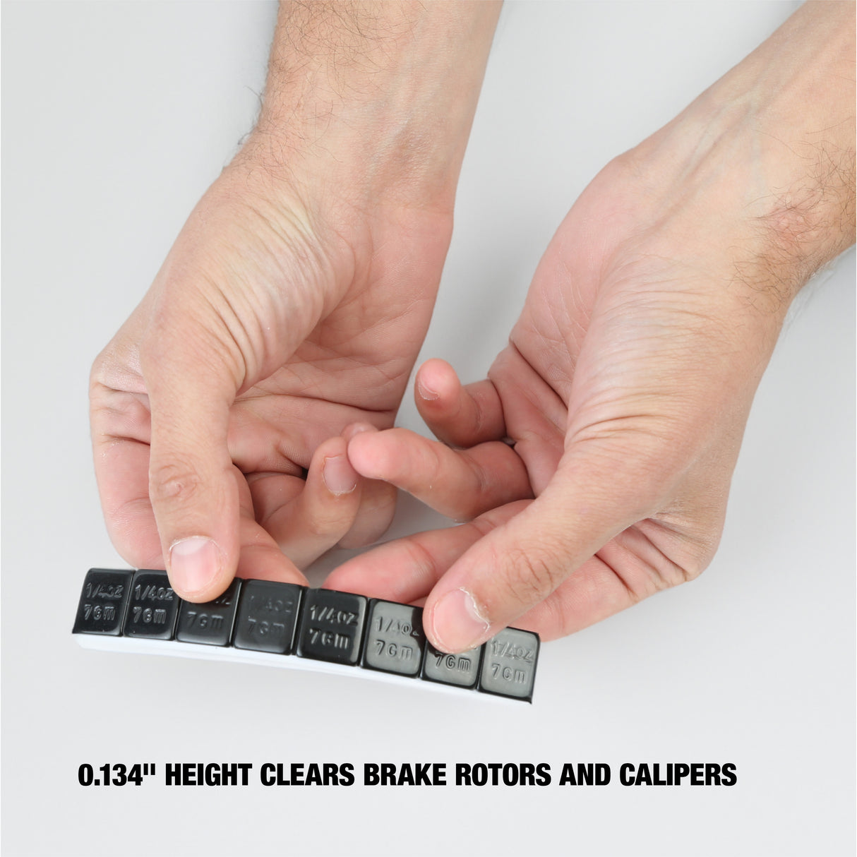 OEMTOOLS 23216 0.25 Oz. Black Steel Adhesive Wheel Weights, 30 Strips of 8, 240 Pieces per Box Additional Image 3