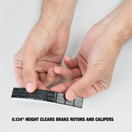 OEMTOOLS 23216 0.25 Oz. Black Steel Adhesive Wheel Weights, 30 Strips of 8, 240 Pieces per Box Additional Image 3