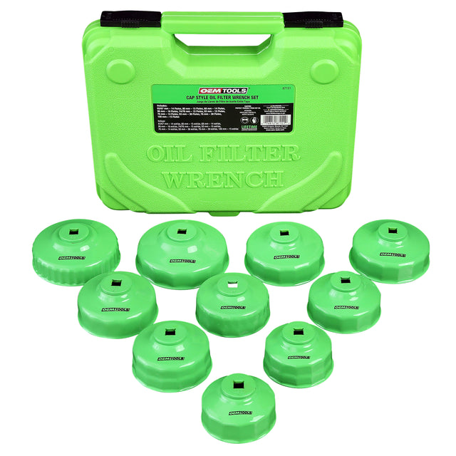 OEMTOOLS 87151 10 Piece Oil Filter Cap Wrench Set Main Image