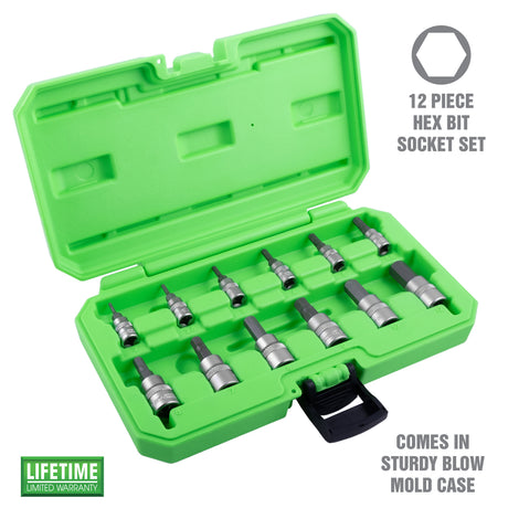 OEMTOOLS 23901 12 Piece Metric Magnetic Hex Bit Socket Set Additional Image 1