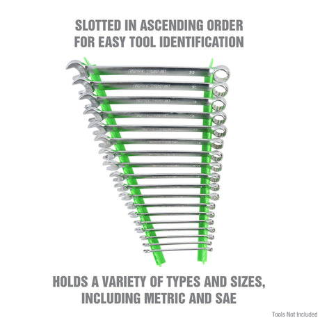 OEMTOOLS 22217 40 Wrench Magnetic Organizing Rails-Green Additional Image 3