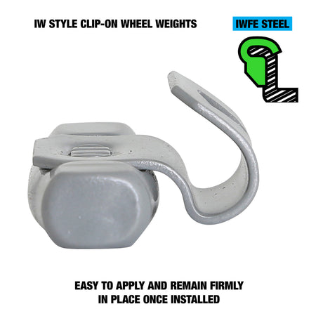 OEMTOOLS 23273 25 gm. IW Style Steel Wheel Weight - 1 Box of 25 Additional Image 2