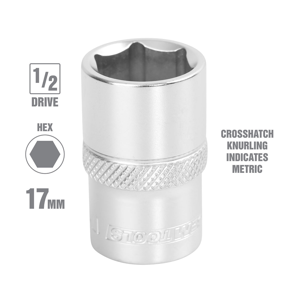 OEMTOOLS 22397 17 mm 1/2 Inch Drive Socket Additional Image 1