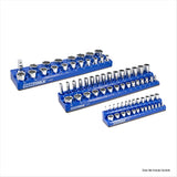 OEMTOOLS 22486 3 Piece Magnetic Socket Tray Set - Blue, Metric Additional Image 1