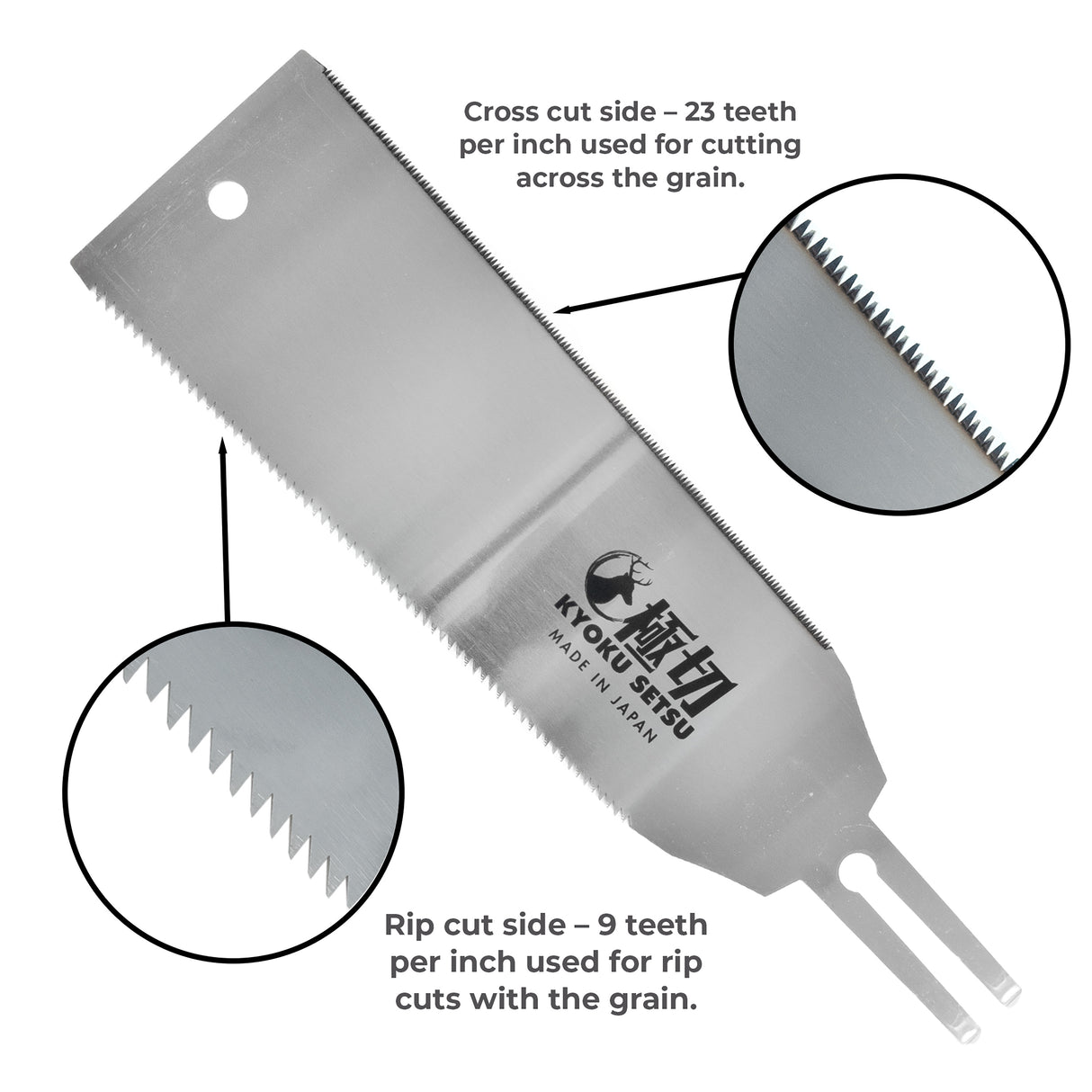 Kyoku Setsu 75004 Japenese Ryoba Double-Edged Pull Cut Replacement Blade Additional Image 1