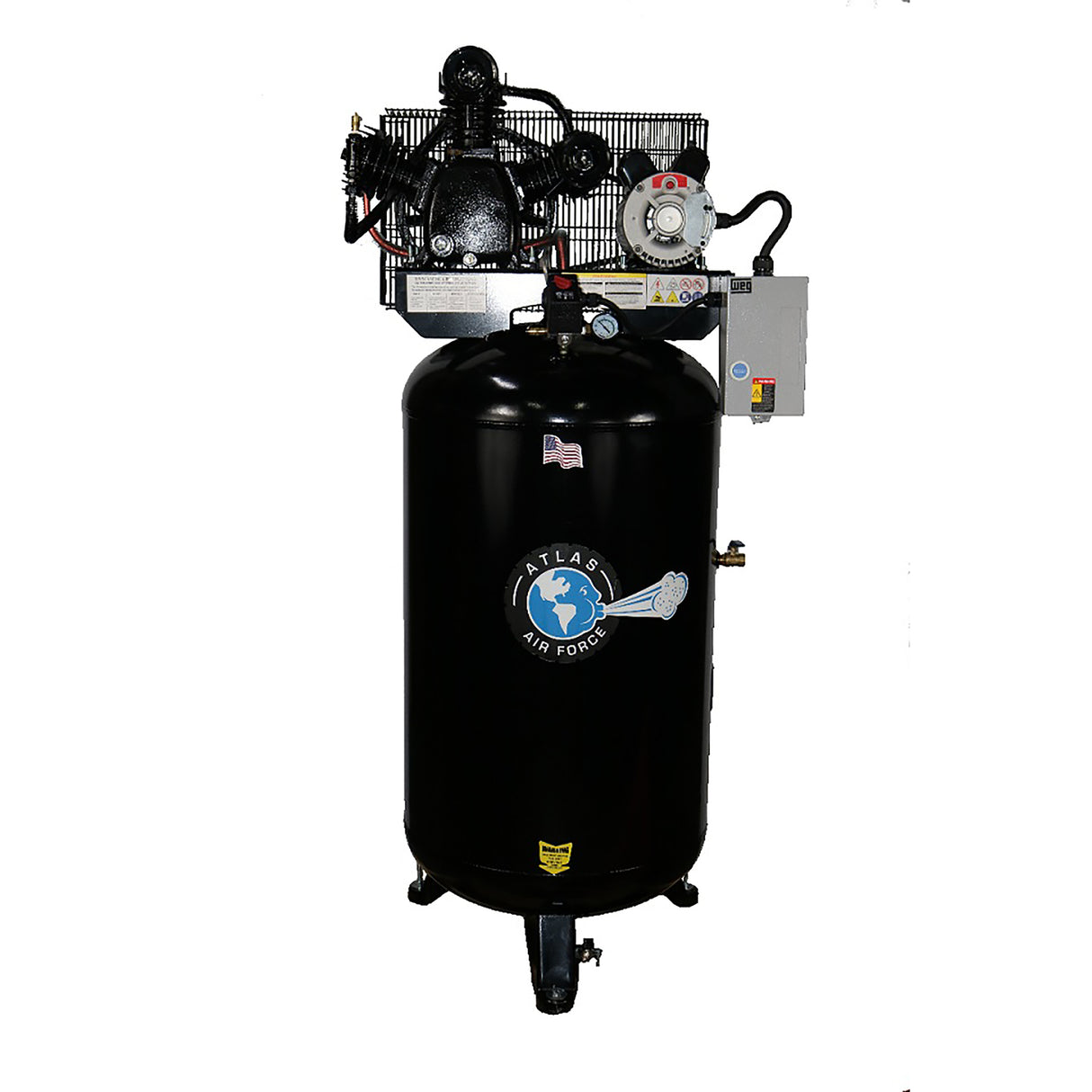 Atlas Equipment ATEMPAF7-FPD 5HP 80 Gal. Air Compressor w/ Mag Starter Main Image