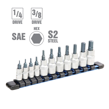 OEMTOOLS 22984 12 Piece Hex Bit Socket Set (SAE) Additional Image 1