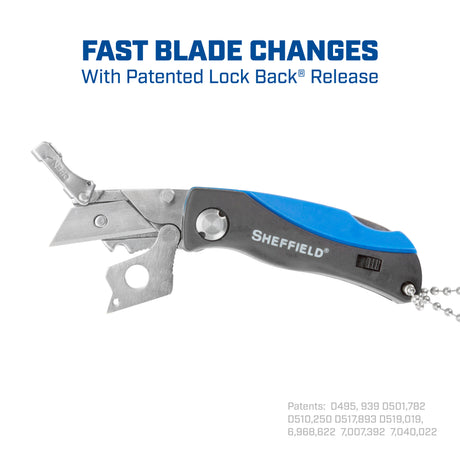 Sheffield 12125 Mini Quick Change Lock Back® Utility Knife Additional Image 1