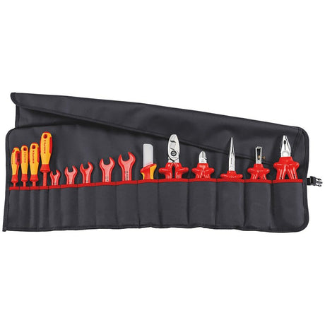 Knipex 98 99 13 15 Pc. Tool Roll Bag, 1000V Insulated Main Image