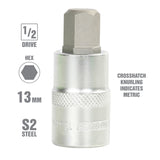 OEMTOOLS 22841 1/2 Inch Drive Hex Bit Socket (13 mm) Additional Image 1