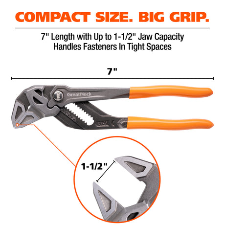 GreatNeck 68403 7in. Pliers Wrench Additional Image 1