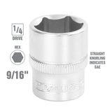 OEMTOOLS 22231 1/4 Inch Drive 6 Pt. Socket (9/16 Inch) Additional Image 1