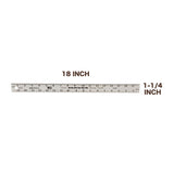 Mayes 10187 Straight Edge Aluminum Ruler (18 Inch x 1 Inch) Additional Image 1
