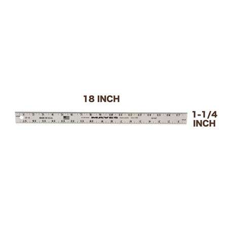 Mayes 10187 Straight Edge Aluminum Ruler (18 Inch x 1 Inch) Additional Image 1