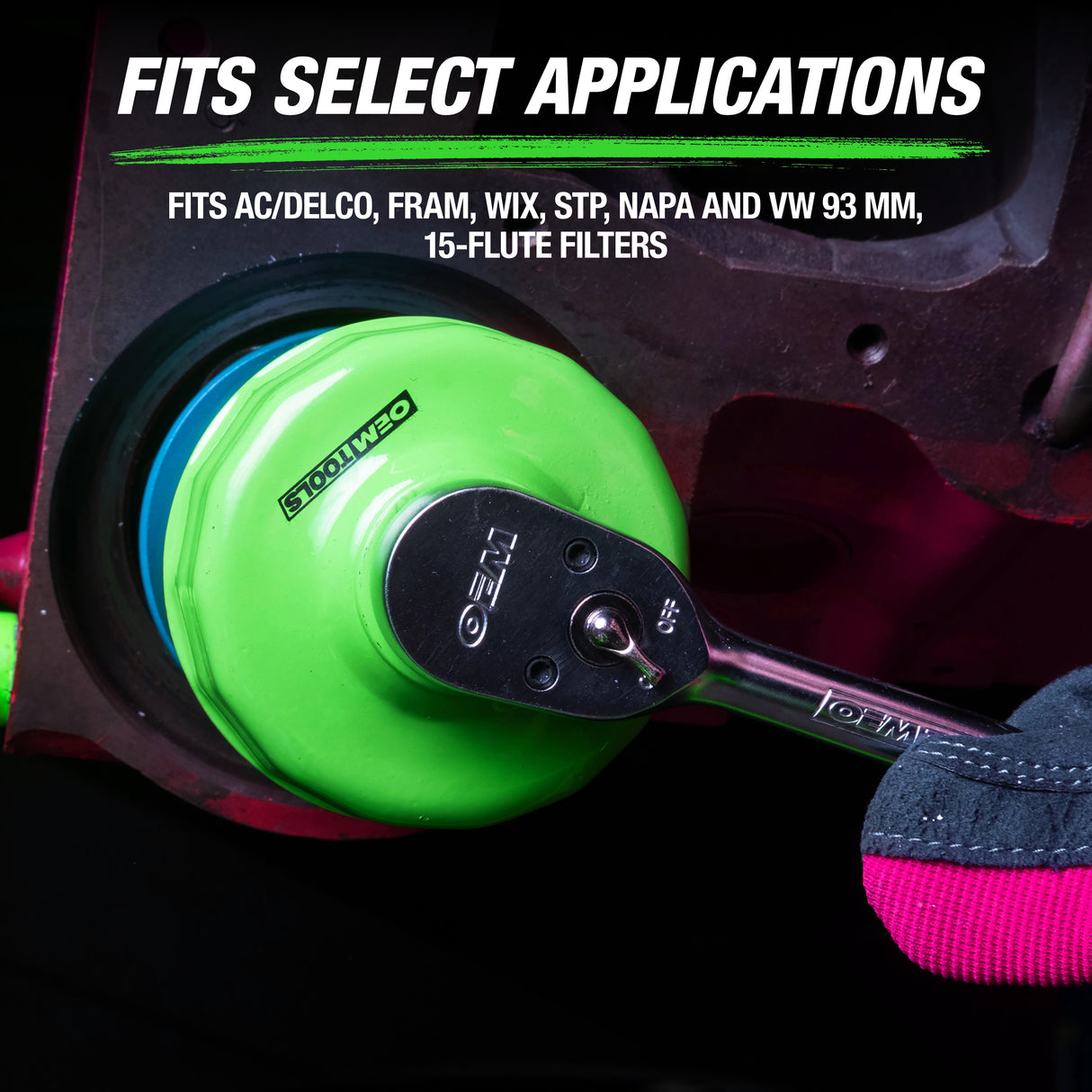 OEMTOOLS 87149 93 mm and 15 Flute Oil Filter Wrench Additional Image 4