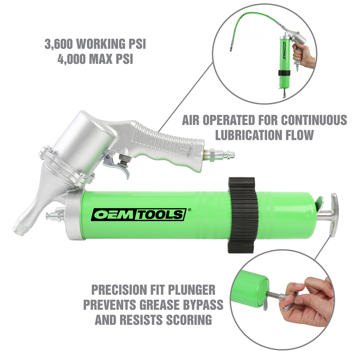 OEMTOOLS 87205 Pneumatic Grease Gun Additional Image 2