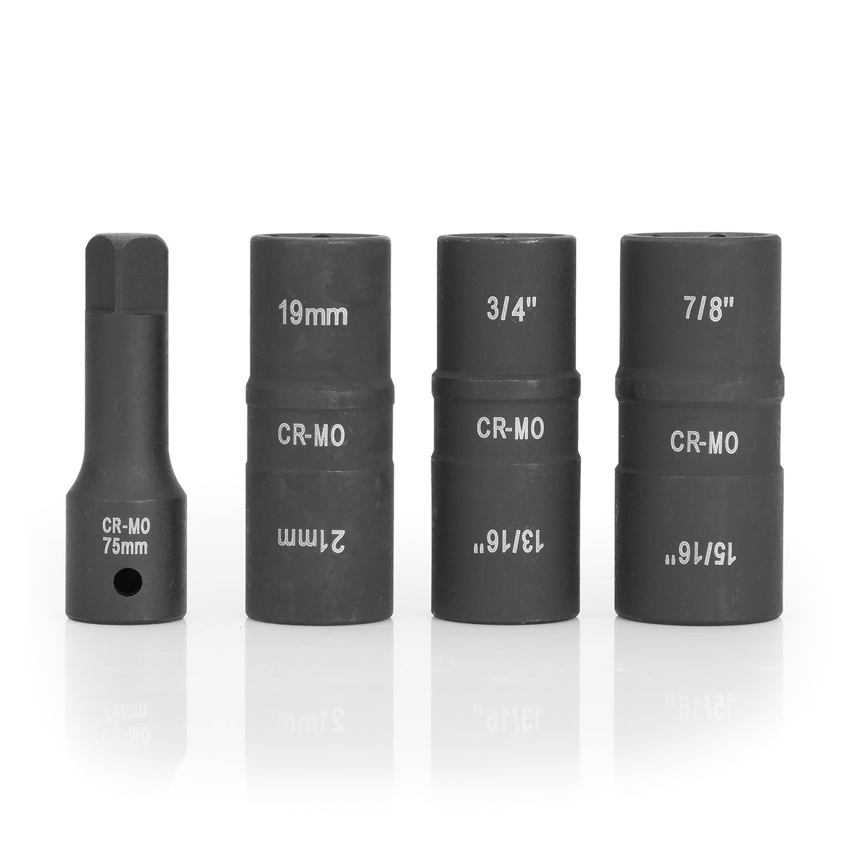 OEMTOOLS 24223 4 Piece 1/2 Inch Impact SAE & Metric Flip Socket Set Main Image