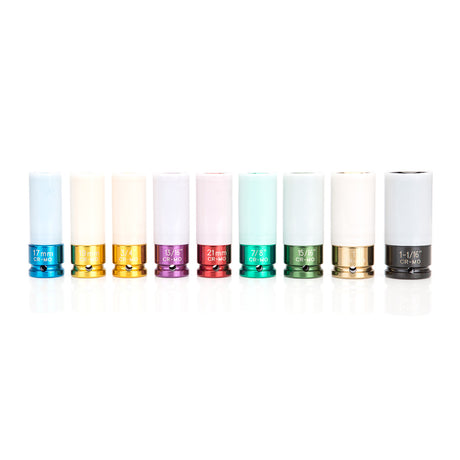 OEMTOOLS 24224 9 Piece 1/2in. Drive Wheel Protector Extra Thin Wall Impact Socket Set Additional Image 2