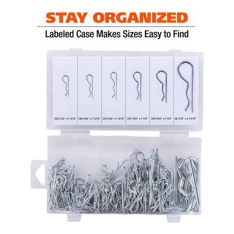 GreatNeck 68222 150-Piece Hitch Clip Assortment Additional Image 5